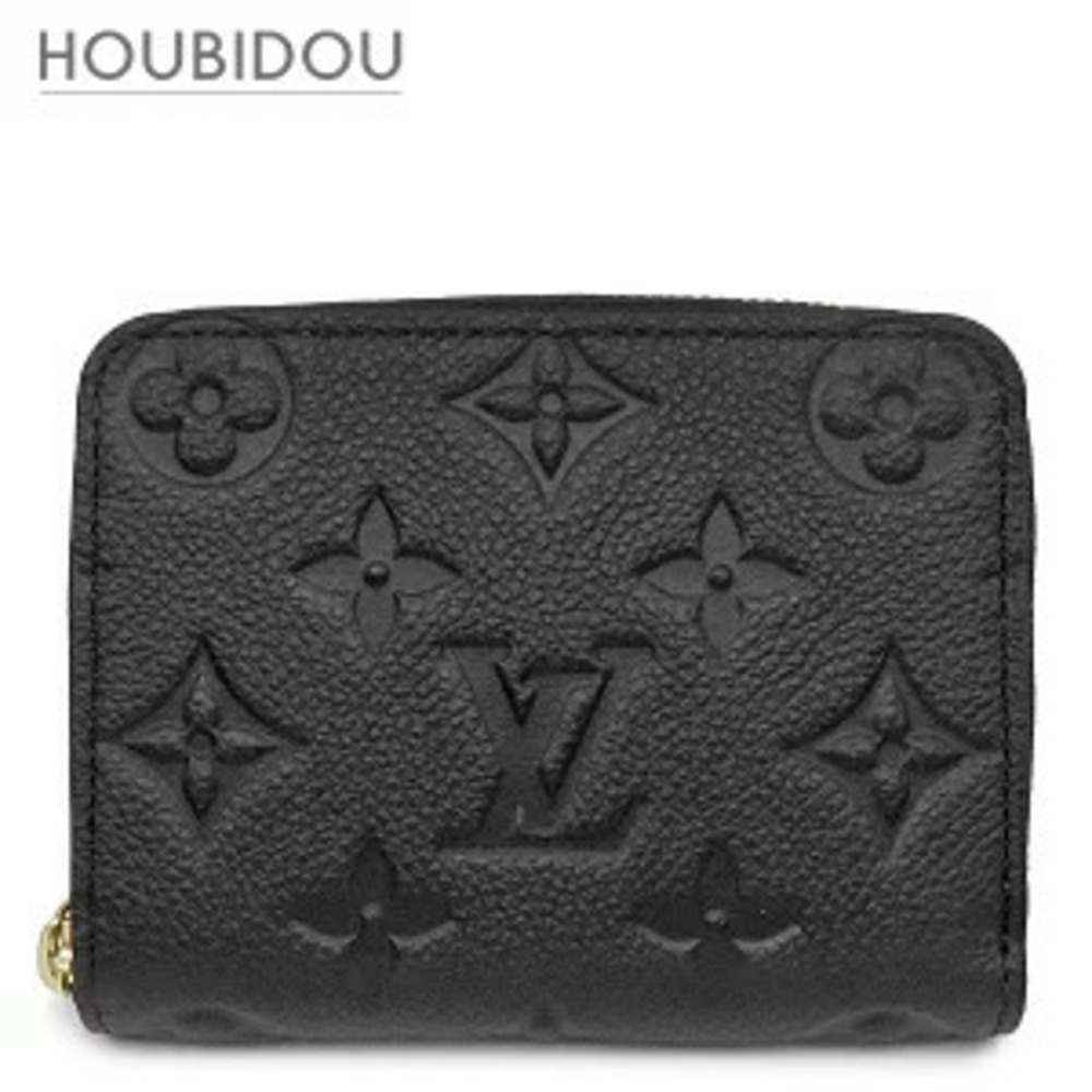 Louis Vuitton Zippy Wallet Coin Monogram Empreinte Black Round Zip
